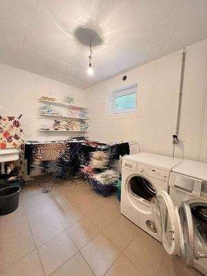 Voll unterkellert - Waschküche