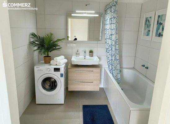 Beispiel-Einrichtung Badezimmer (KI-generiert)