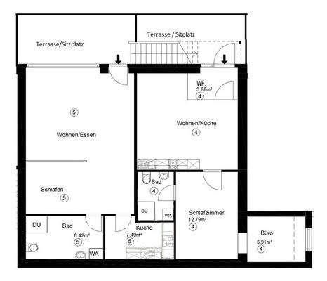 Grundriss Wohnungen 4-5