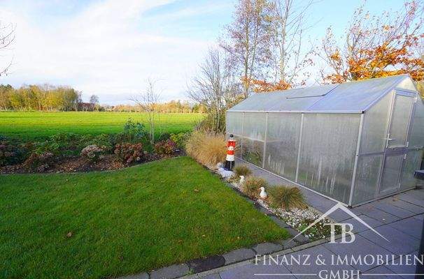 Freiblick und Gewächshaus