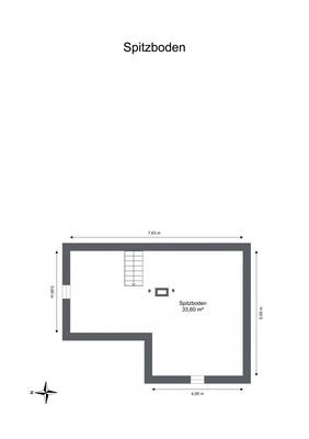 Grundriss Spitzboden