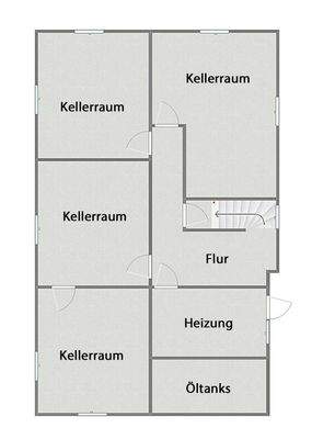 Grundriss Kellergeschoss (nicht maßstabsgetreu)