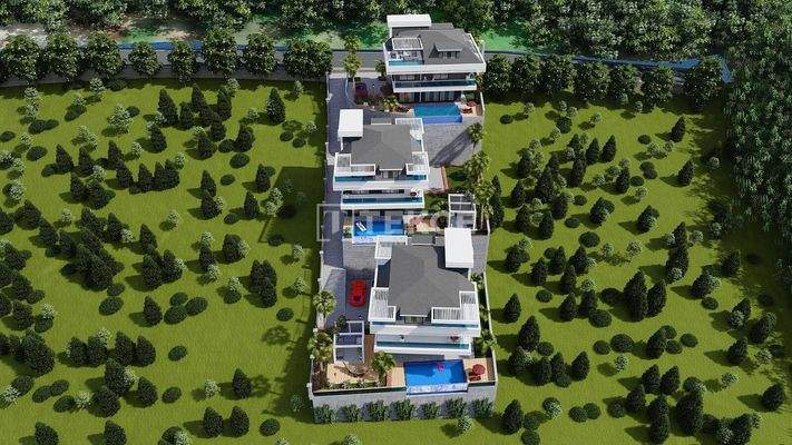Detached Villas Featuring Infinity Pools in Alanya Tepe