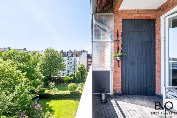 Abstellbereich auf dem Balkon