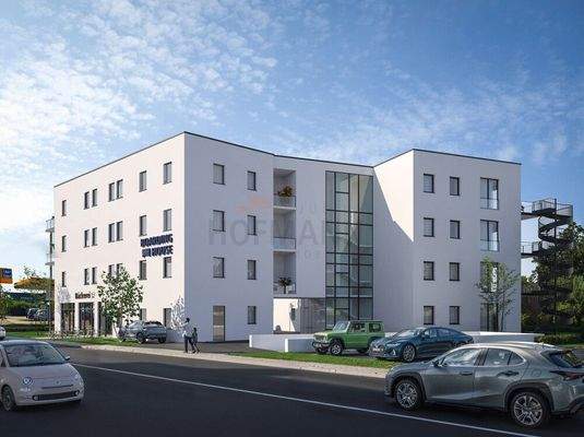 Seitenansicht Straße - Einfahrt Tiefgarage