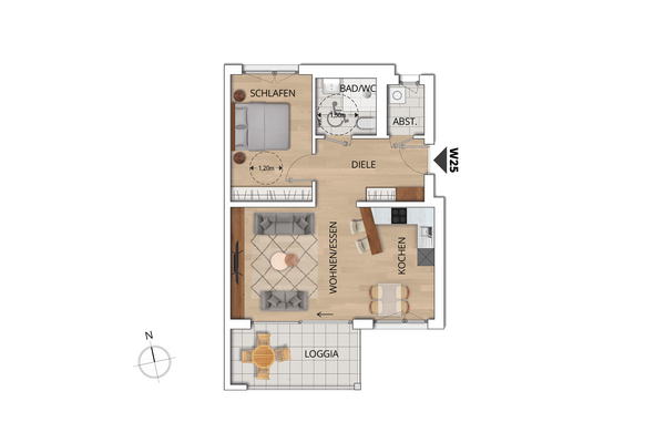 Grundriss Wohnung 25