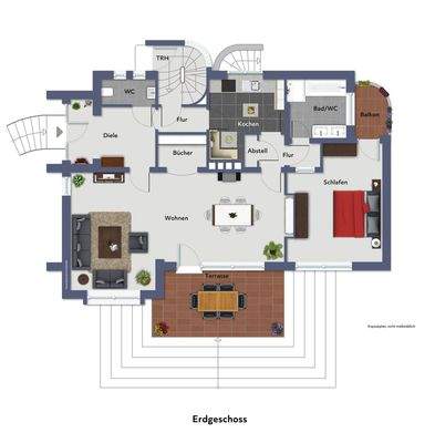 Grundriss nicht maßstabsgerecht