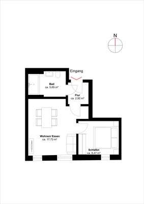 Grundriss, 2. Obergeschoss, WE 11