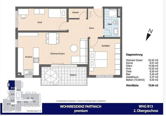 Grundriss der Wohnung 