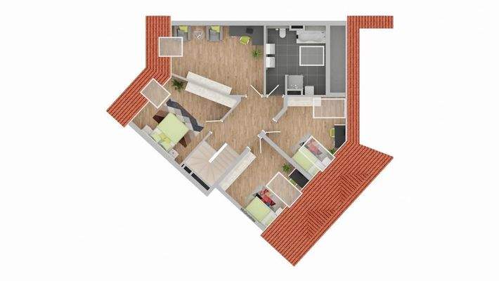 Grundriss oberes Geschoss