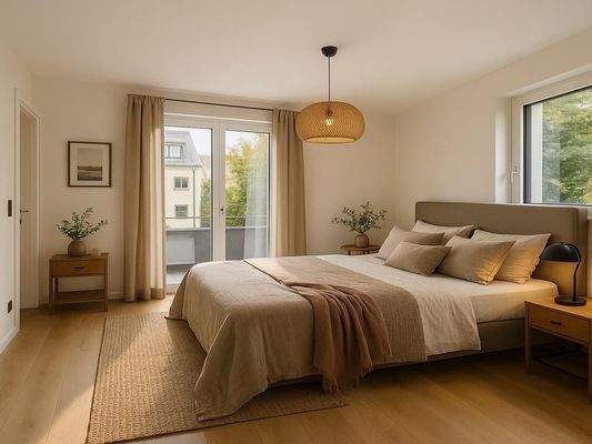 Visualisierung Hauptschlafzimmer.