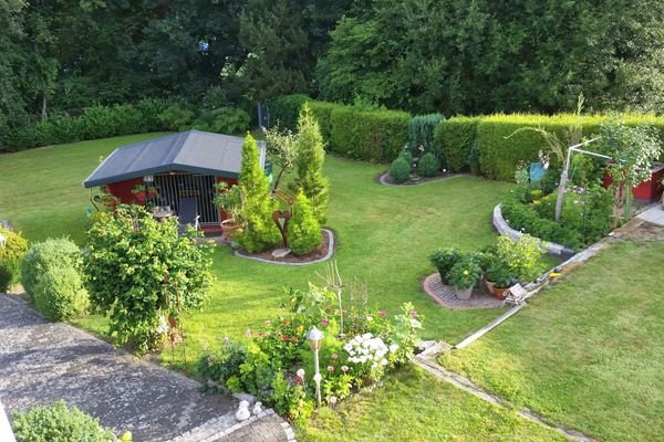 Überblick von dem Garten