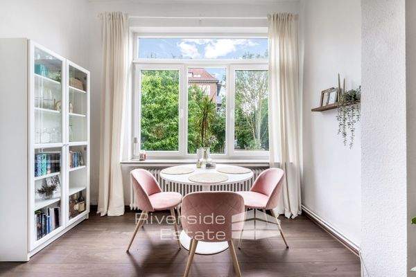 Wohnung 1 - Besonderer Essbereich mit Gartenblick