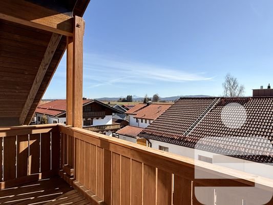 Balkon mit Bergblick