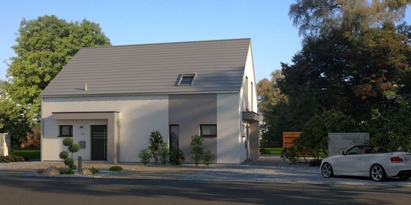 Generation 3 Aussenansicht mit möglicher Eingangsüberdachung