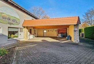 Hof mit Carport