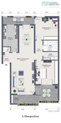 Gepflegte Wohnung mit 2 Balkone in Wallerfangen