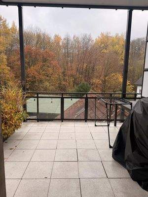 Balkon im Herbst