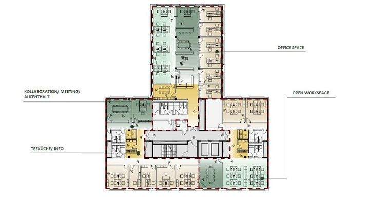 Beispiel drittes Obergeschoss - Büro