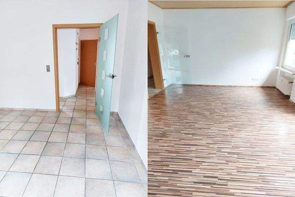 Wohnzimmer/Küche im Obergeschoss