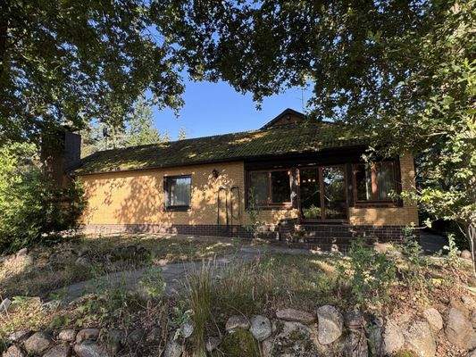 Seitenansicht vom Garten