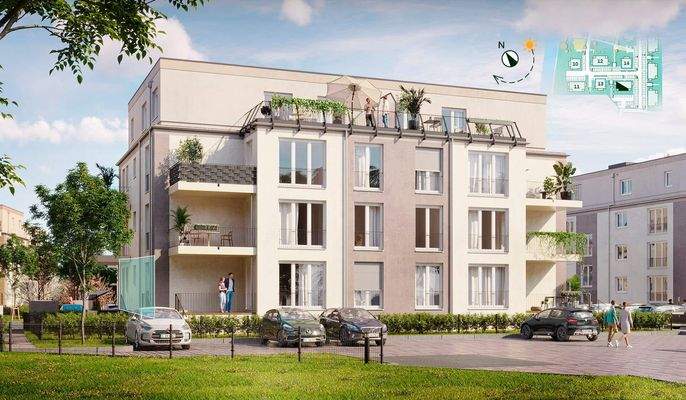 Ihre Wohnung markiert in der Außenansicht