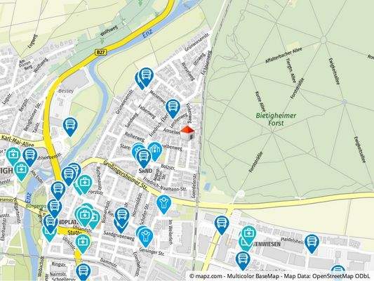 Geolyzer Kartenausschnitt