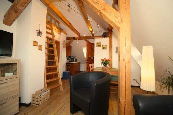 Dachgeschoss und offene Küche