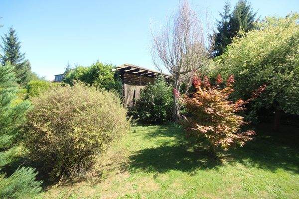 Garten mit überdachter Terrasse