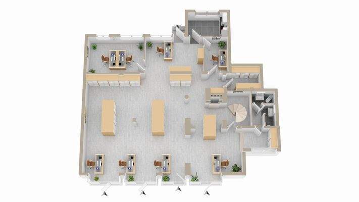 Grundriss EG (Beispiel Büro)