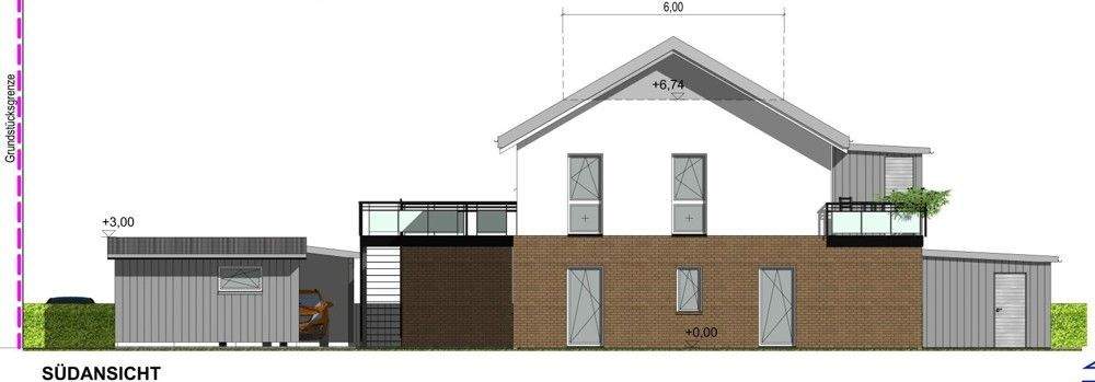 Haus Südansicht 