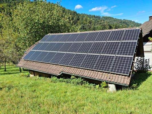 PV-Anlage auf dem Garagendach