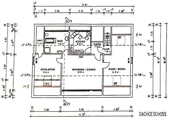 Grundriss Wohnung Dachgeschoss