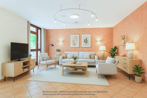 Visualisierungen – Möblierung und Einrichtung sind nicht Bestandteil des Angebots. Der tatsächliche Zustand kann abweichen.