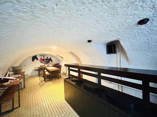 Partyraum mit Theke im Keller