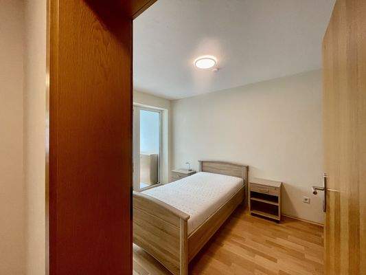 Blick ins Schlafzimmer