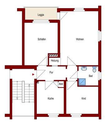 Grundriss Wilhelm-Busch-Str 16-I OG re