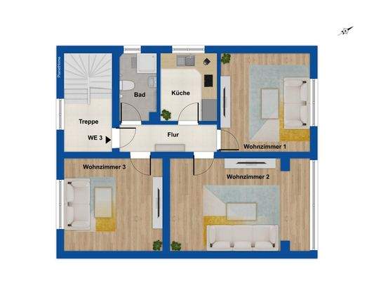 Grundriss 1. Obergeschoss