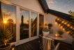 Balkon in Abendstimmung - visualisiert