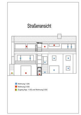 Ansicht der Wohneinheiten - markiert