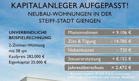 Giengen an der Brenz Wohnungen, Giengen an der Brenz Wohnung kaufen