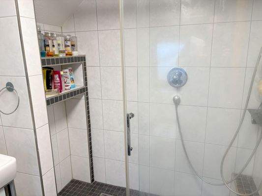 ... und ebenerdiger Dusche