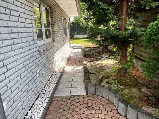 Ansicht seitlicher Garten