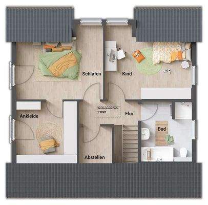 Grundriss DG mit Ankleide