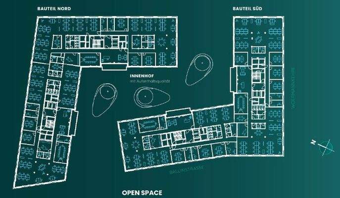 Grundriss Regelgeschoss Open Space