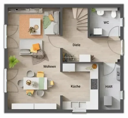 Einfamilienhaus Raumwunder 100 Grundriss Erdgescho