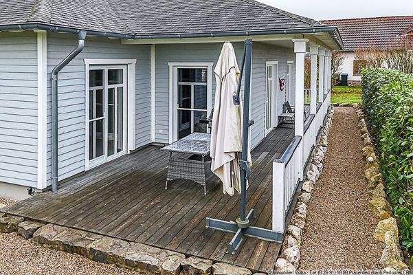 Blick auf die Veranda