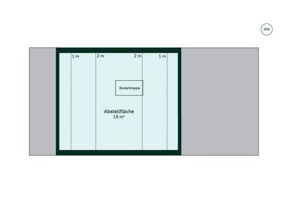 Zusätzliche Abstellfläche im Dachgeschoss
