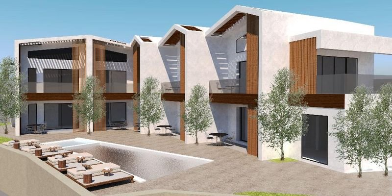Kreta, Almyrida: Neubau! Erdgeschosswohnung in einem Apartmentkomplex zu verkaufen