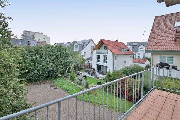 Balkonaussicht auf den Hinterhof